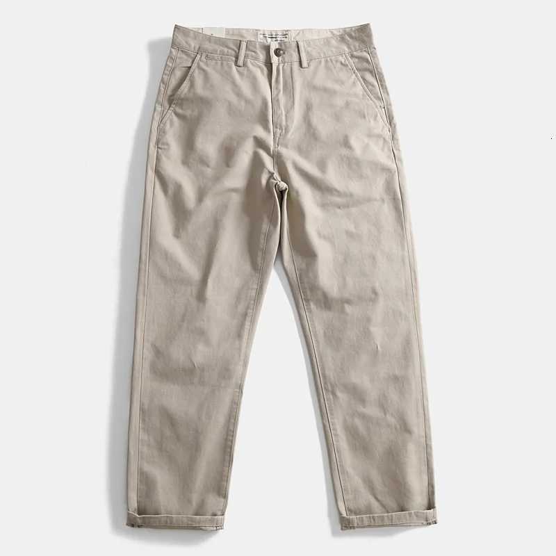 2025 Spring and Autumn New American Retro Woven Twill Chino Cargo Pants Mens Simple 100 Cotton Washed Casual Straight TrousersXJ250915 - view 5