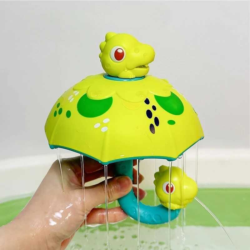 Creative Baby Bath Toy Dinosaur Umbrella Water Sprinkler Shower Head Bathtub Rain Toy Spray Water Tub Toy with Turnable For Kids C250915