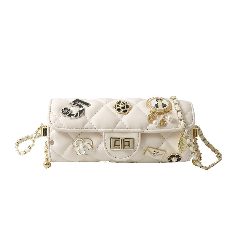 Luxury Brand Designer Bag Bag Summer New 2025 Korean Fashion Single Shoulder Bag Women's Small Style Quilted Texture Crossbody Small Square Bag P