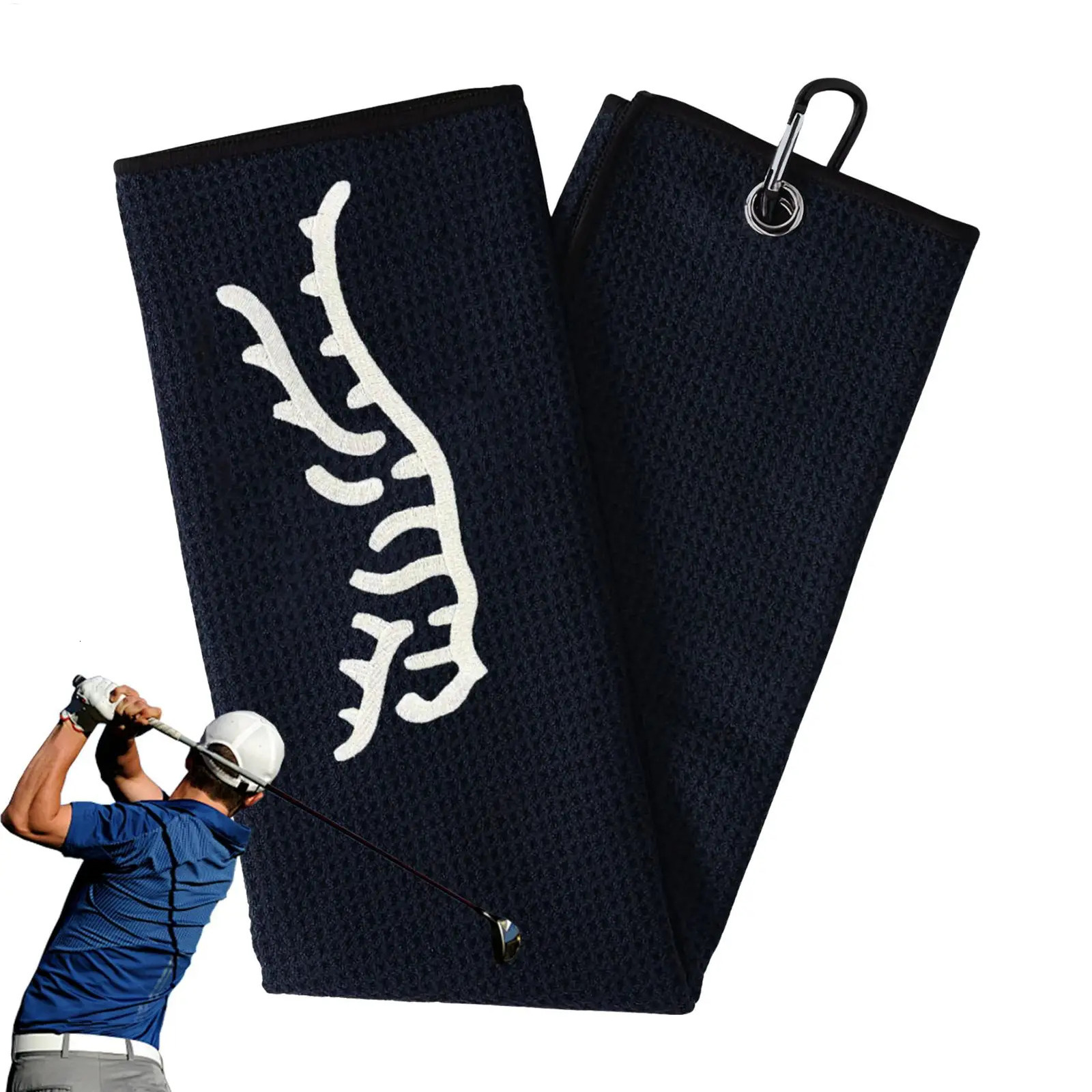 1pc Tiger ed Golf Towel Microfiber Waffle Texture Soft Material with Ciner for Bags and Accessories 250915