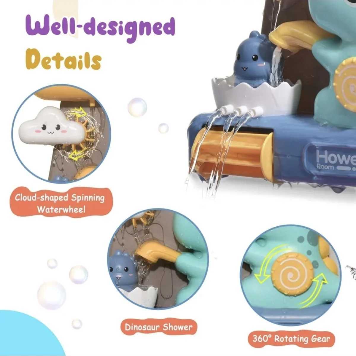 Baby Bath Toys Cartoon Animal Dinosaur Bathroom Water Toys for Children Bath Shower Head Bathe Play Water Game Toys for Kids C250915