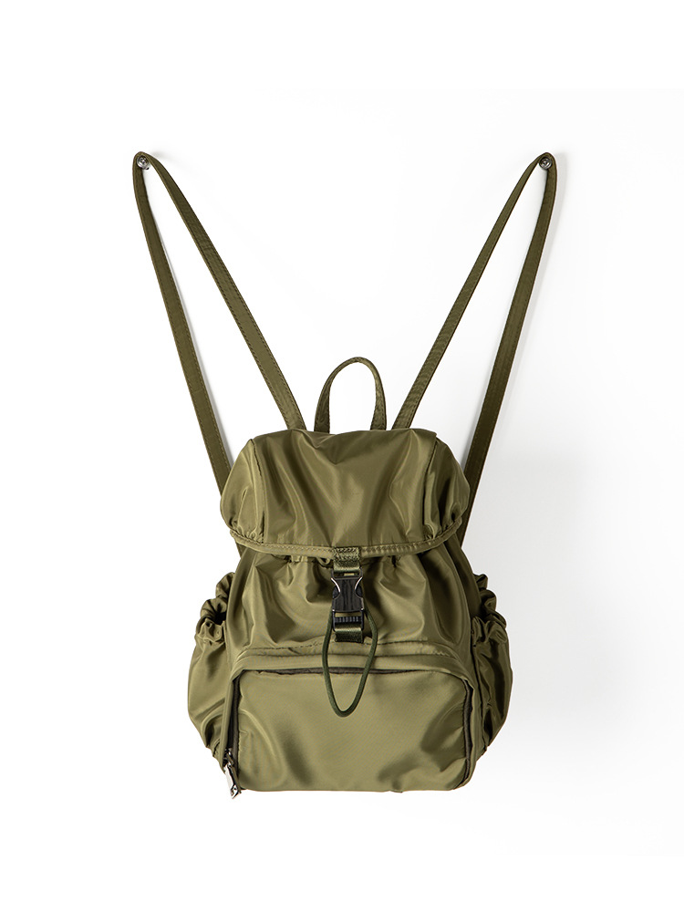 Korean-Style Niche Design Nylon Solid Color Backpack 2025 Spring New Casual Fashion Trendy Bag For Women