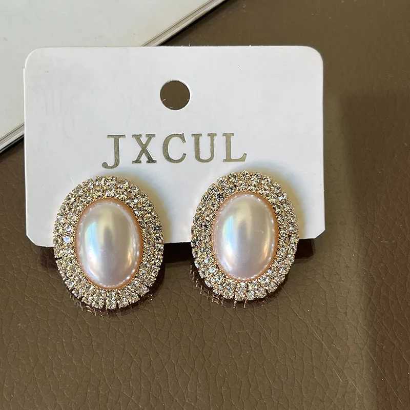 JXCUL French Elegant Retro Temperament Pearl Rhinestone classic Earrings For Women Girl Party Jewelry Gift New A513XJ250915