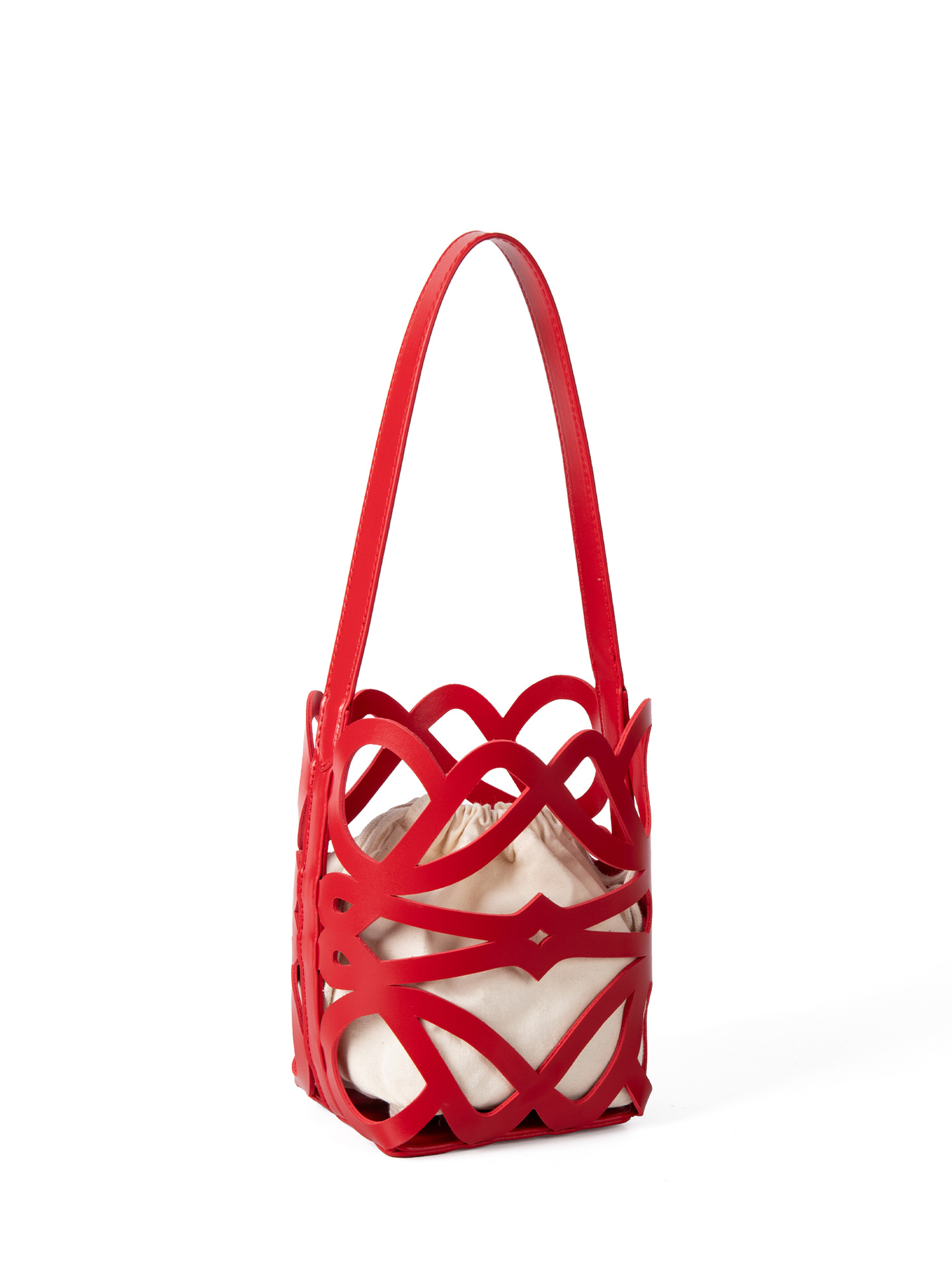 2025 Korean-Style Niche Hollow Design Vegetable Basket Bucket-Shaped Unique Fashionable Versatile Handbag And Shoulder Bag For Women