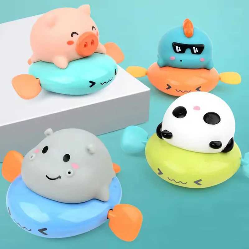 Pull Go baby bath toys pink little pig cute swimming pig water spray toy bathtub toy suitable for young children to use C250915