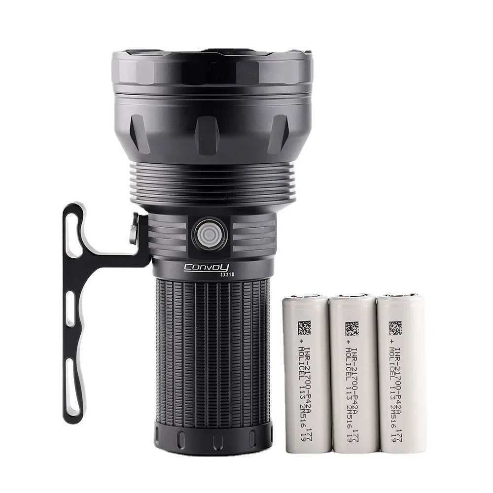 New Convoy 3X21D Power LED Flashlights SBT902 7000lm Typec Rechargeable Torch Light by 21700 Battery for Selfdefense C250915