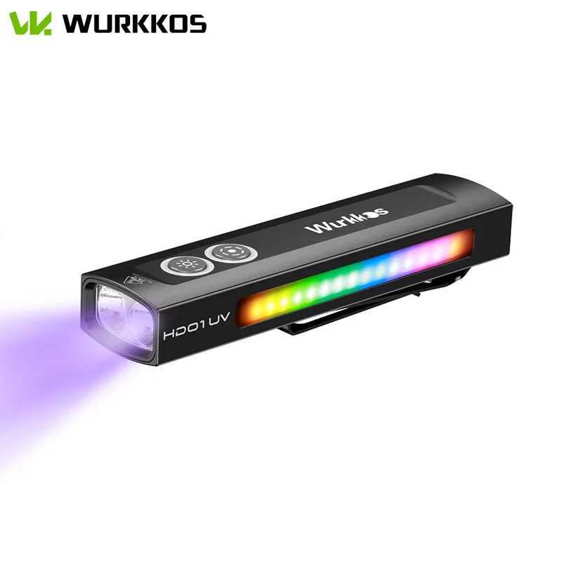 Wurkkos HD01 UV Multifunctional EDC Flashlight 1200 LM with 365nm UV light White flood 90CRI LED Side RGB Lights IP65 Waterproof C250915