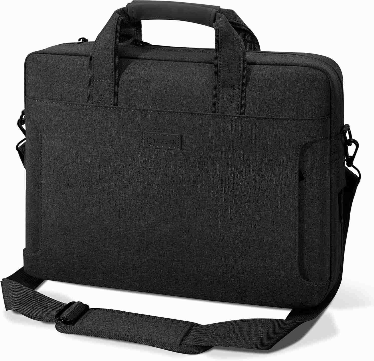 Laptop Shoulder Bag 1313314151541561617318 Inch LaptopTablet WaterRepellent Fabric Business for Men Women 1516 inch BlackW250914