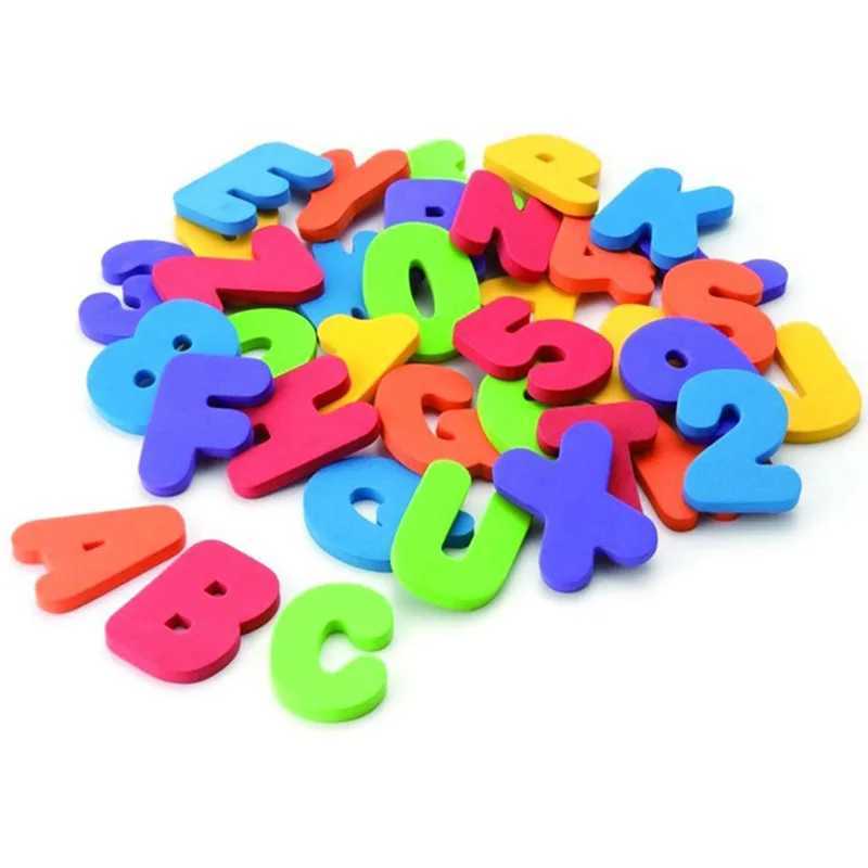 36pcsset Alphanumeric Letter Bath Puzzle EVA Kids Baby Toys New Early Educational Kids Bath Funny Toy Bath Toys C250915