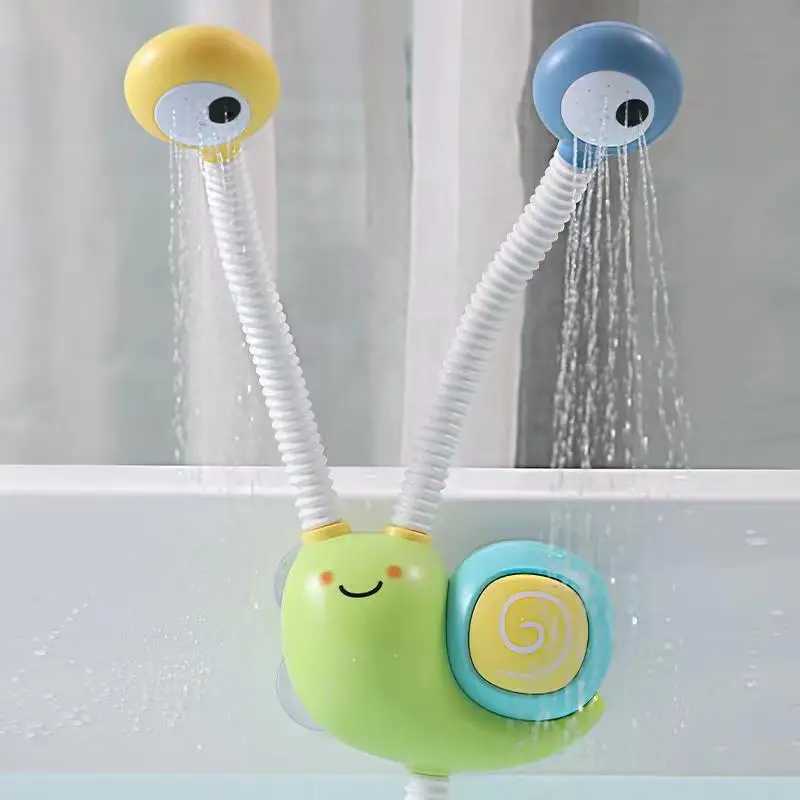 Electric Dual Spray Bath Toy for Toddler Cartoon Snail Shower Head wth Water Play Sensory Fun BPAFree Baby Bathtub Learning Set C250915