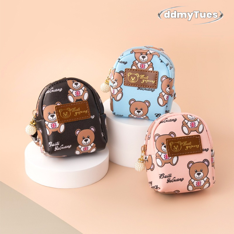 Bestseller Girly Heart Ins fashion Creative Purse Cute Bear Portable Integrated Storage Coin Key Bag ddmytues