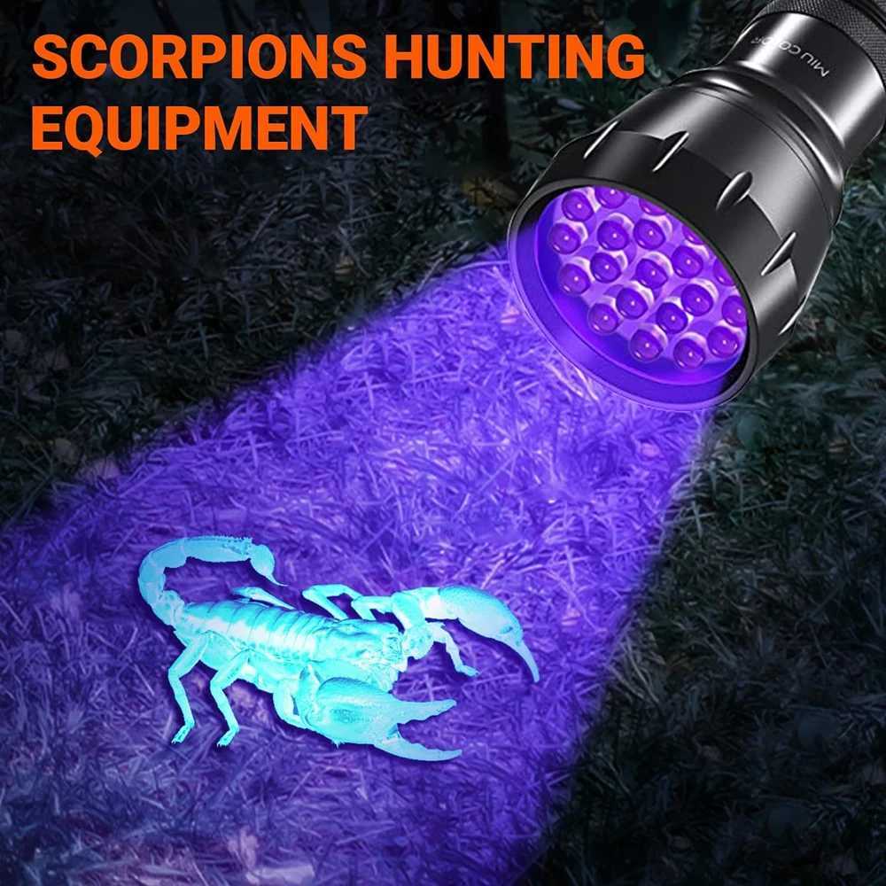 Black Light UV Light 21LED UV Light 395400nm LED UV Flashlight torch light lamp safety UV detection For Pet Urine Stains C250915