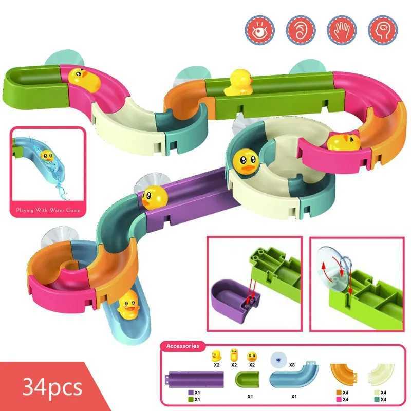 Children DIY Assembling Track Slide Suction Cup Toys Children Bath Tub Shower Wall Delight Game Assembling Track Suction Toys C250915