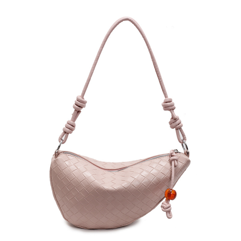 Luxury Brand Designer Bag New Niche Water Bottle Crescent Handheld Underarm Bag Solid Color Woven Single Shoulder Dumpling Bag Fashion Versatile Cross