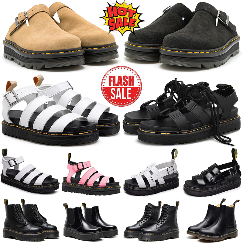 Designer Sandals Womens Mens clogs martins shoes Platform docs marten boots white black leather Sandal oxford bottom ladies luxury slippers