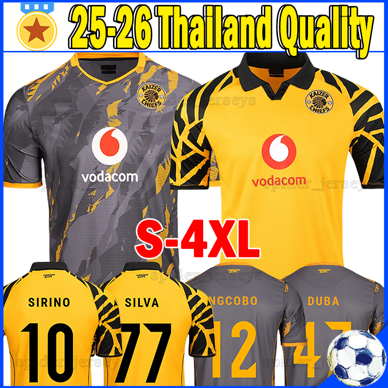 XXXL 4XL 25 26 Kaizer Chiefs Soccer Jerseys SIRINO NGCOBO SILVA LILEPO NDLOVU DU PREEZ Football Shirts SHABALALA DUBA MMODI MTHETHWA VILAKAZI MATLOU Men Uniforms