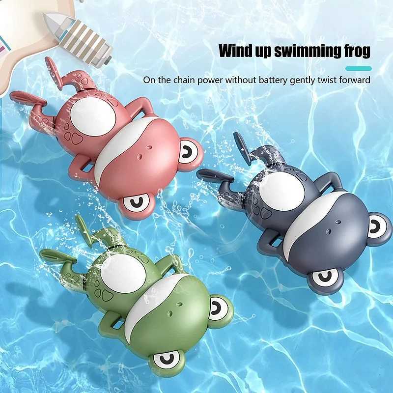Baby Cute Animal Swimming Frog Shower Clockwork Toys When Baby Bath in Bathroom Baby Water Toy for Kids Clockwork Bath Toys Gift C250915