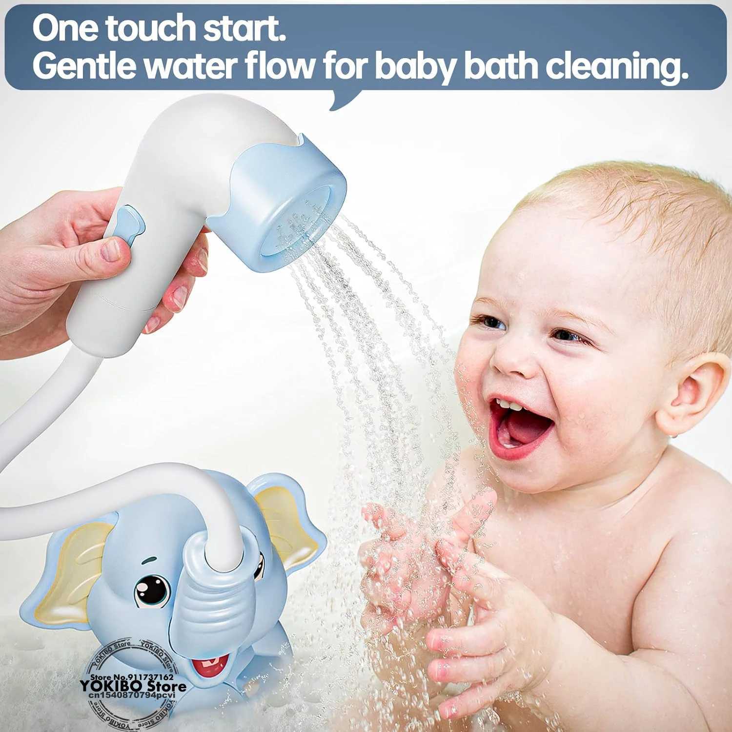 Baby Bath Toys Bath Shower with Shower Thermometer Electric Elephant Water Spray Water Toys for Kids Tathtub Toys for Toddlers C250915