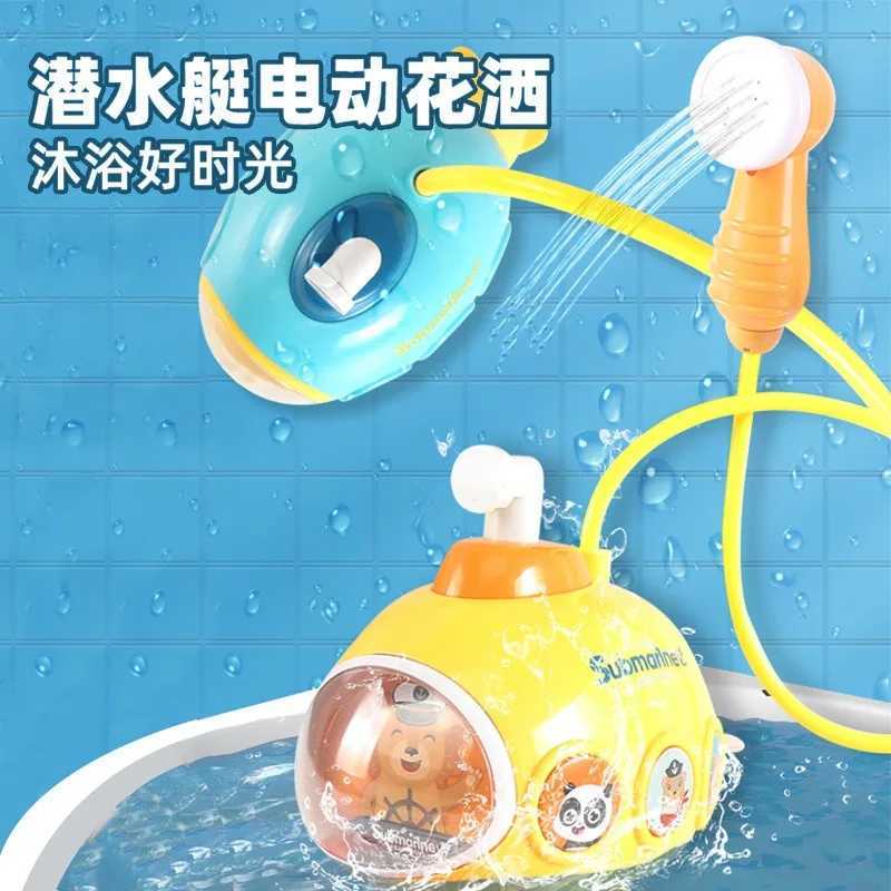 Radish Submarine Shower Baby Bath Toy Infant Play Electric Shower Children Play Water Bath Artifact C250915