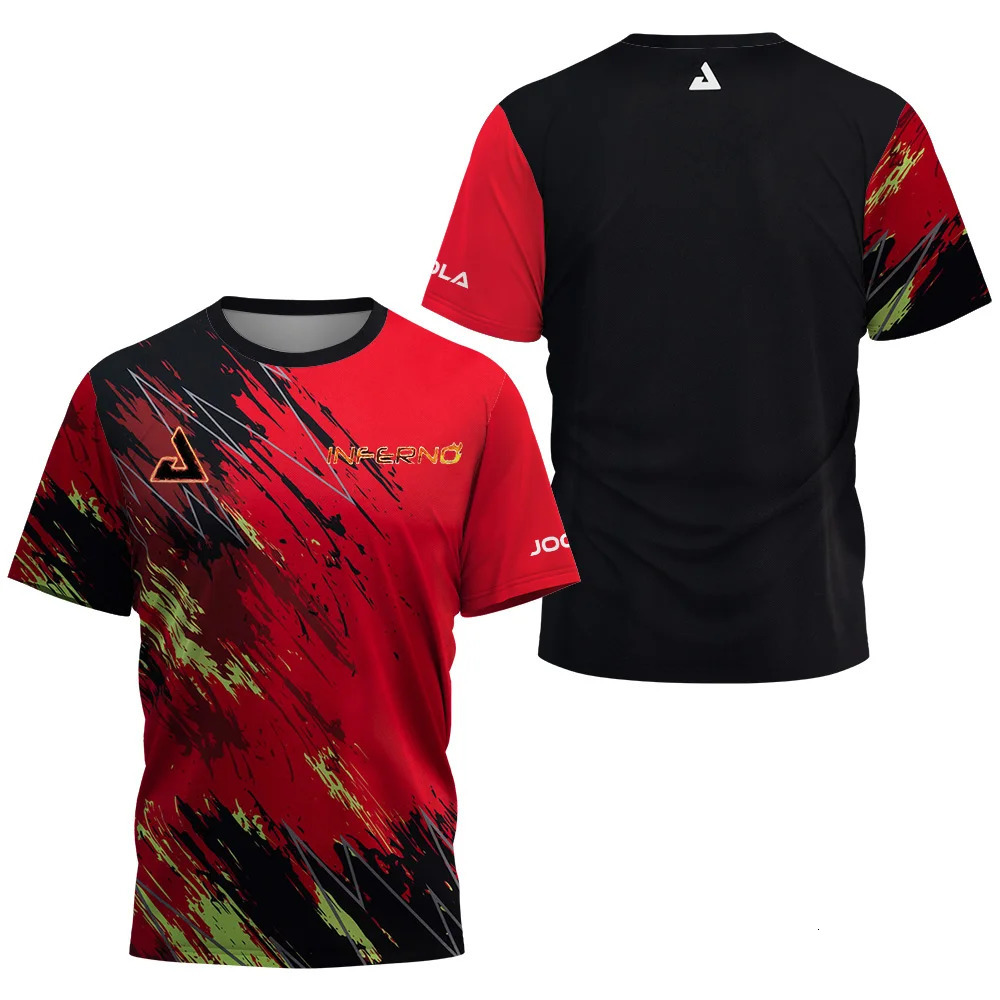 mens summer Table tennis monogram print Mens badminton Tennis Quick dry short sleeve mens Tops sports Tshirt 250915