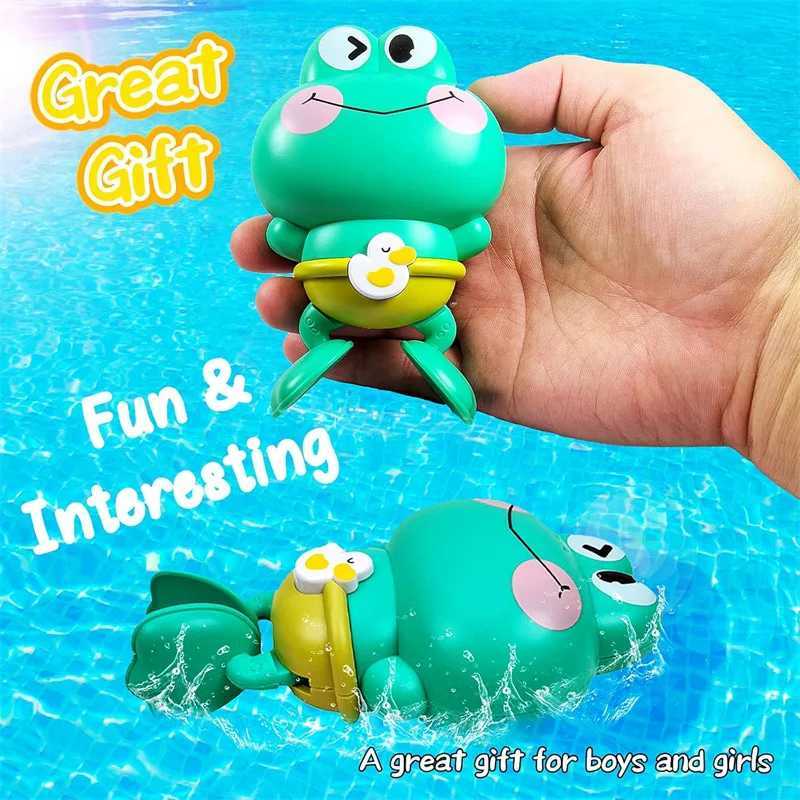 Baby Bath Toys Frog and Fish Wind Up Toys for Toddlers Bathtub Toys for Baby Floating Pool Games Swimming Bath Toys for Kids C250915