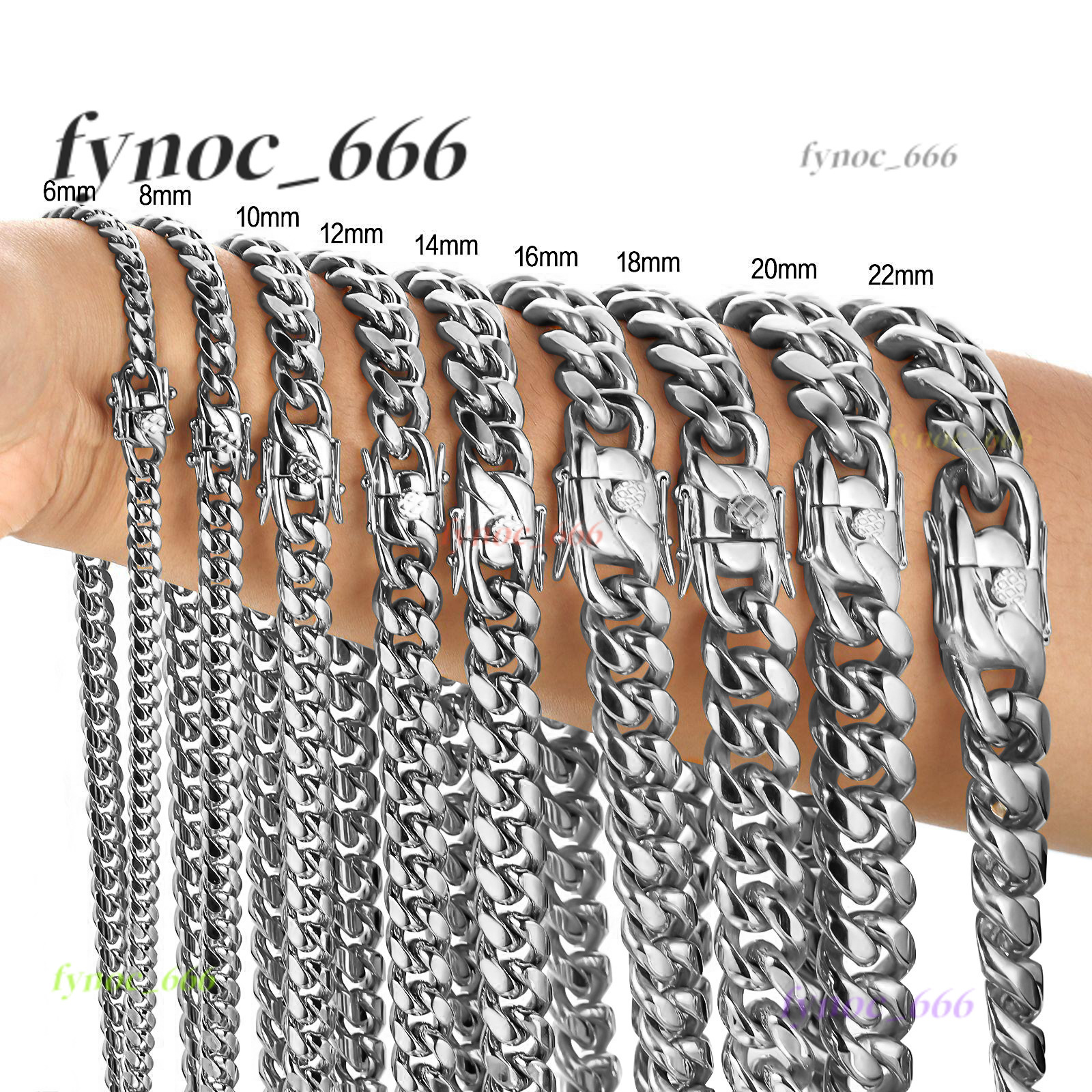 Faucet Chain Necklace Miami Cuba Silver Stainless Steel Trendy Men 6mm 8mm10mm12mm 14mm 16mm 18mm Gold Cuban Link Chain 1pcopp