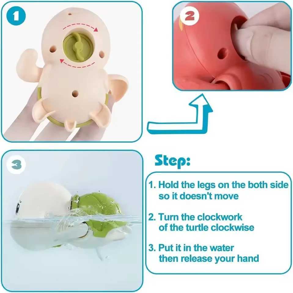 Spring baby bath toys cute turtle swimming pool toys water bath toys summer bathroom toys educational and fun toys for children C250915