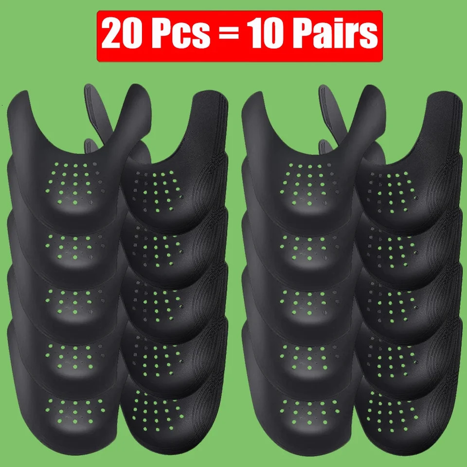 20Pcs Sneakers Anti Crease Protector Wrinkled Fold Shoes Support Toe Cap Sport Ball Shoe Head Stretcher Extender Shoe Protection250915