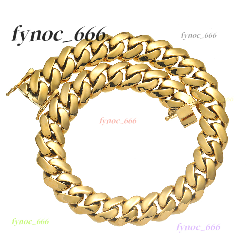 22MM Brass Cuban Chain Necklace Men Hip Hop Jewelry Chunky Cuban Link