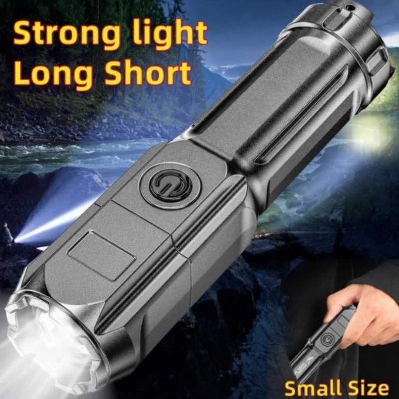 12PCS Strong Light Telescopic Electric Flashlight Portable Multifunctional Telescopic Home Handheld Light C250915