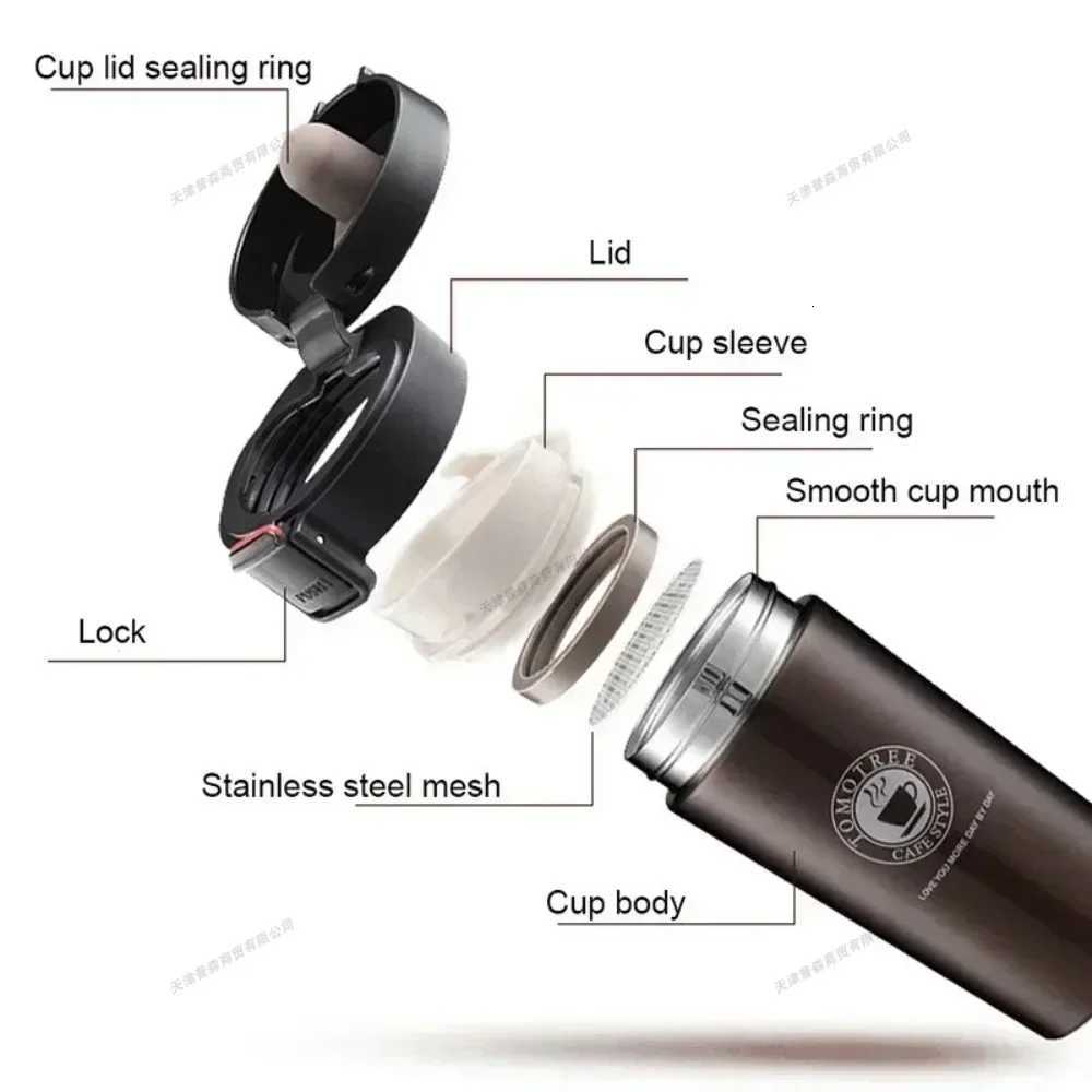 380ml Thermal Mug Double Wall 304 Stainless Steel Coffee Cup Tea Vacuum Flask Thermos Water Bottle Leakproof Thermos Mug Coffee F250915