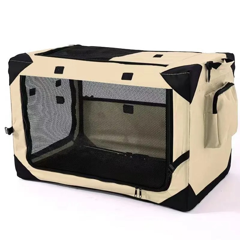 Car cage for outdoor use portable folding cage cat cage dog cage cat nest tent medium-sized dog golden fur teddy bear pet box