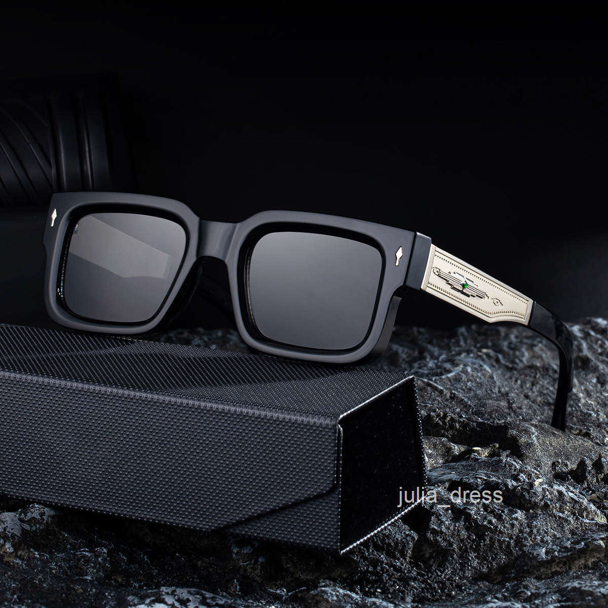 2025 New Fashion Square Frame Sunglasses for Men Highend Outdoor Sun Protection Sunglasses for Men