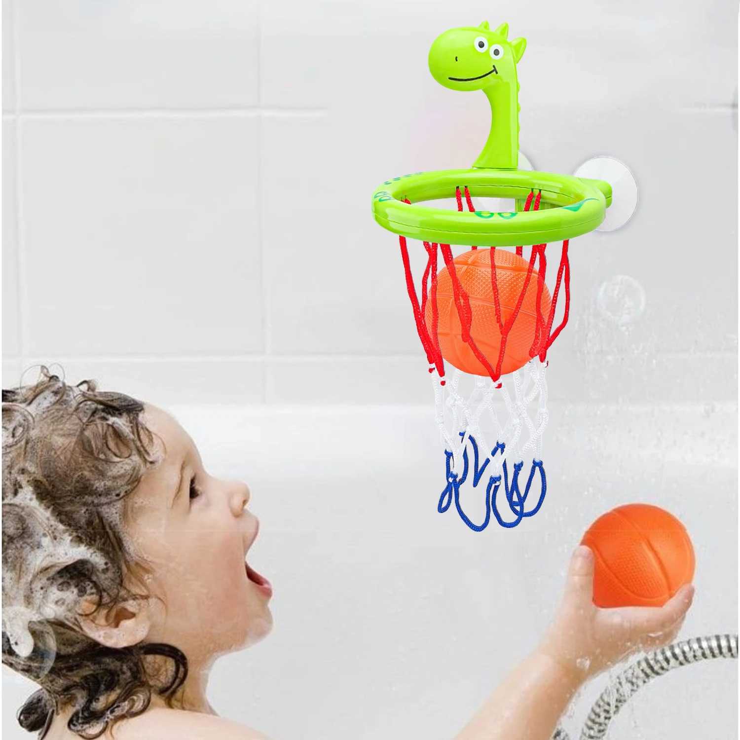 Baby Bath Toy Suction Cup Bathroom Bathtub Shooting Basketball Hoop with 3 Balls Children toys Play Water Game Toys for Boy Gift C250915