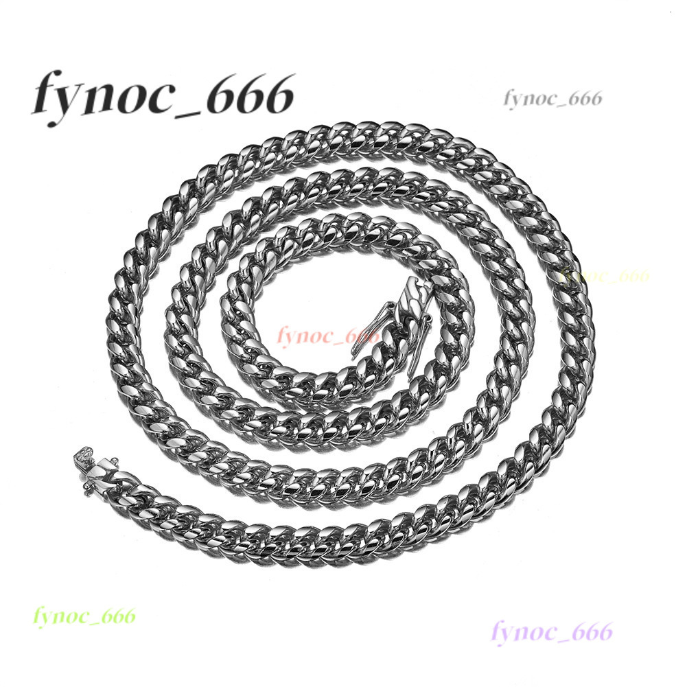 Faucet Chain Necklace Miami Cuba Silver Stainless Steel Trendy Men 6mm 8mm10mm12mm 14mm 16mm 18mm Gold Cuban Link Chain 1pcopp