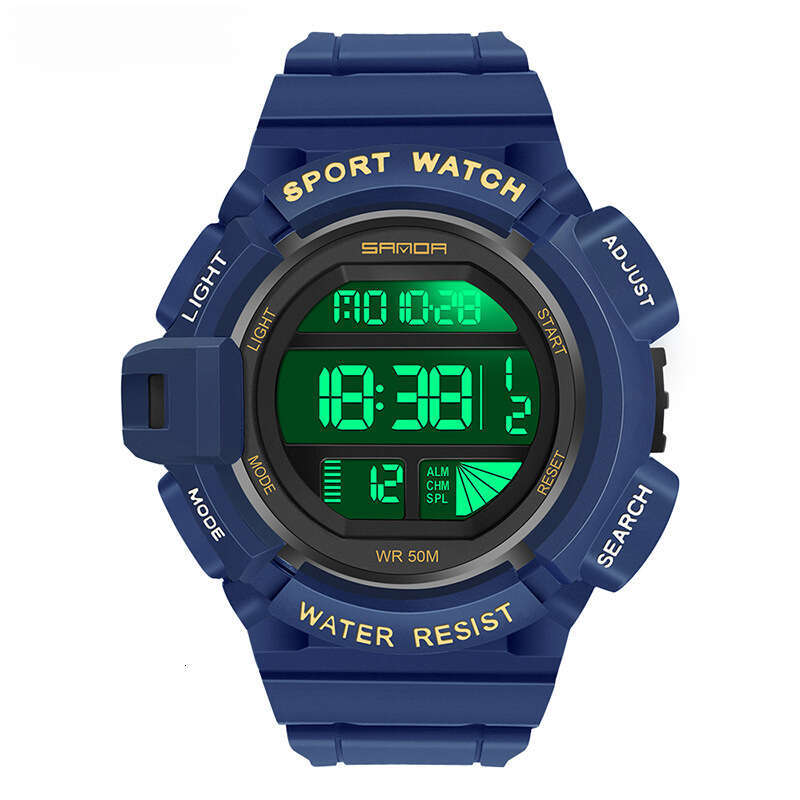 DHwatches Sanda Hot-Selling New Electronic Simple Personality Luminous and Women's Wristwatch Multi-Functional Outdoor Sports Waterproof Men'