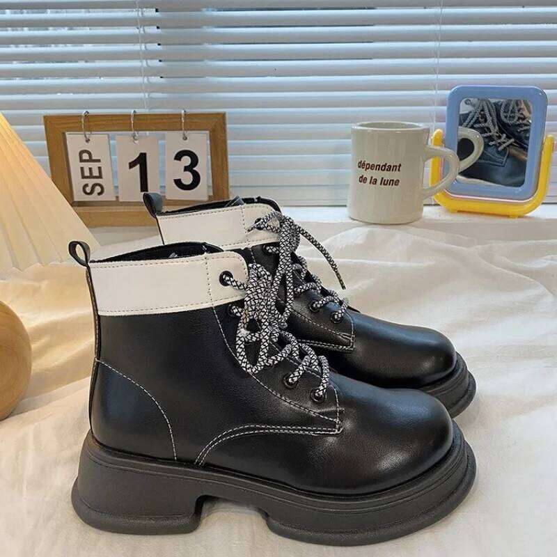 New Women's Ankle 2022 Platform Gothic Autumn Winter Thick-soled Lolita Japanese JK Boots College Girls Shoes