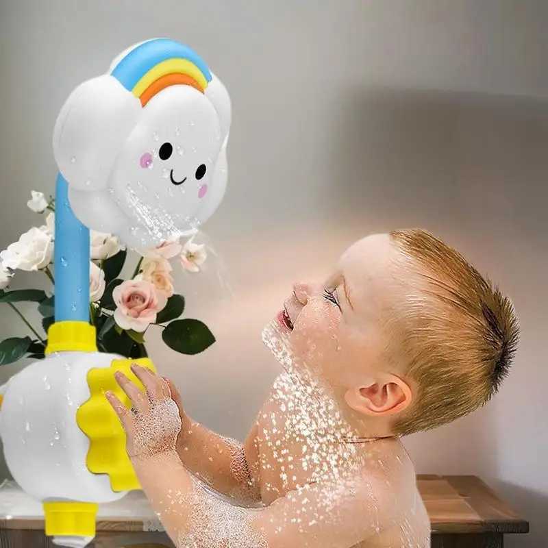 Kids Bath Toy Splashes Water Sprinkler Game with Cloud Model Bathroom Faucet C250915
