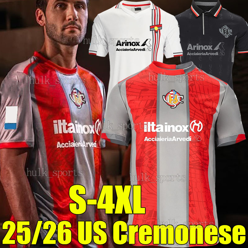 4XL 25 26 US Cremonese VARDY 3rd Soccer Jerseys 2025 2026 BONDO BASCHIROTTO TERRACCIANO PAYERO home away third men kids kits sets Football Shirt