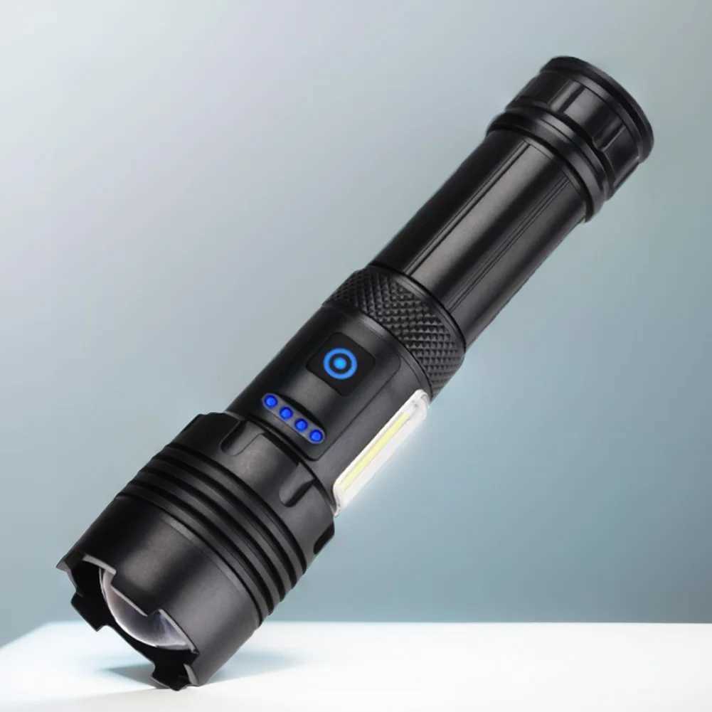 LED Flashlights USB Rechargeable Waterproof High Lumens Flashlight 3 Modes Super Bright Flashlight for Outdoor Fishing Adventure C250915