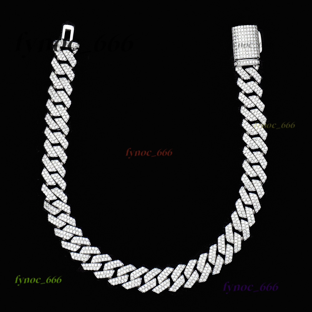 Cuban Chain Mens HipHop Rap Moissanite Bracelet Jewelry Accessory Light Luxury HighEnd Feel