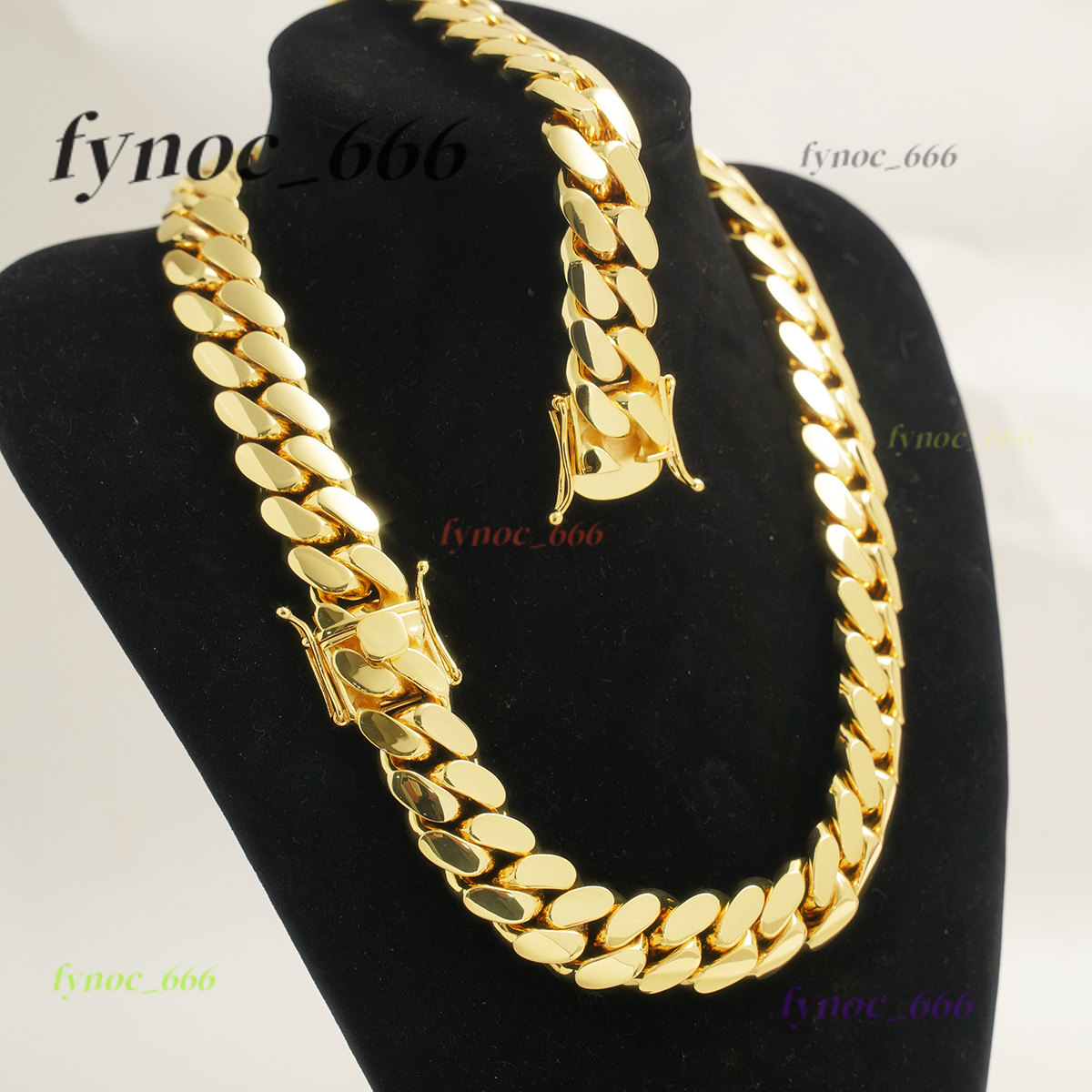 Wholesale Choker 18k Gold Custom Gold Cuban Link Chain 24k Gold Cuban Miami Chain 20mm Miami Cuban Chain Necklace