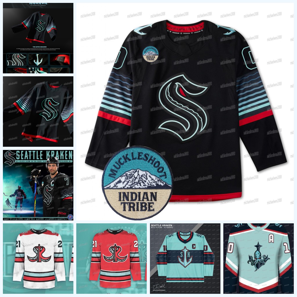 Kraken 2025 Third Hockey Jersey Matty Beniers Kaapo Kakko Jared McCann Eberle Adam Larsson Vince Dunn Jaden Schwartz Brandon Montour Matt Murray Custom