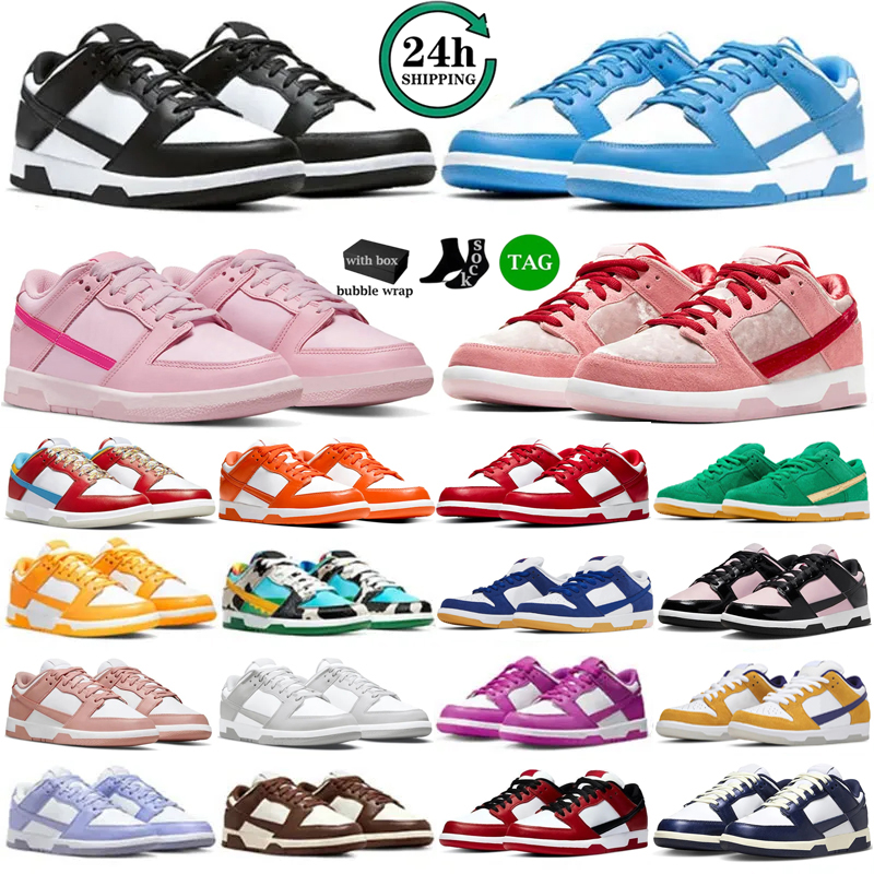 Men Women Running Shoes Flat Sneakers Pandas Low Shoe Photon Dust University Blue Grey Fog Triple Pink UNC Black White Designer Mens Trainers