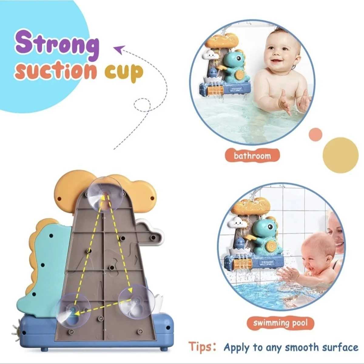 Baby Bath Toys Cartoon Animal Dinosaur Bathroom Water Toys for Children Bath Shower Head Bathe Play Water Game Toys for Kids C250915