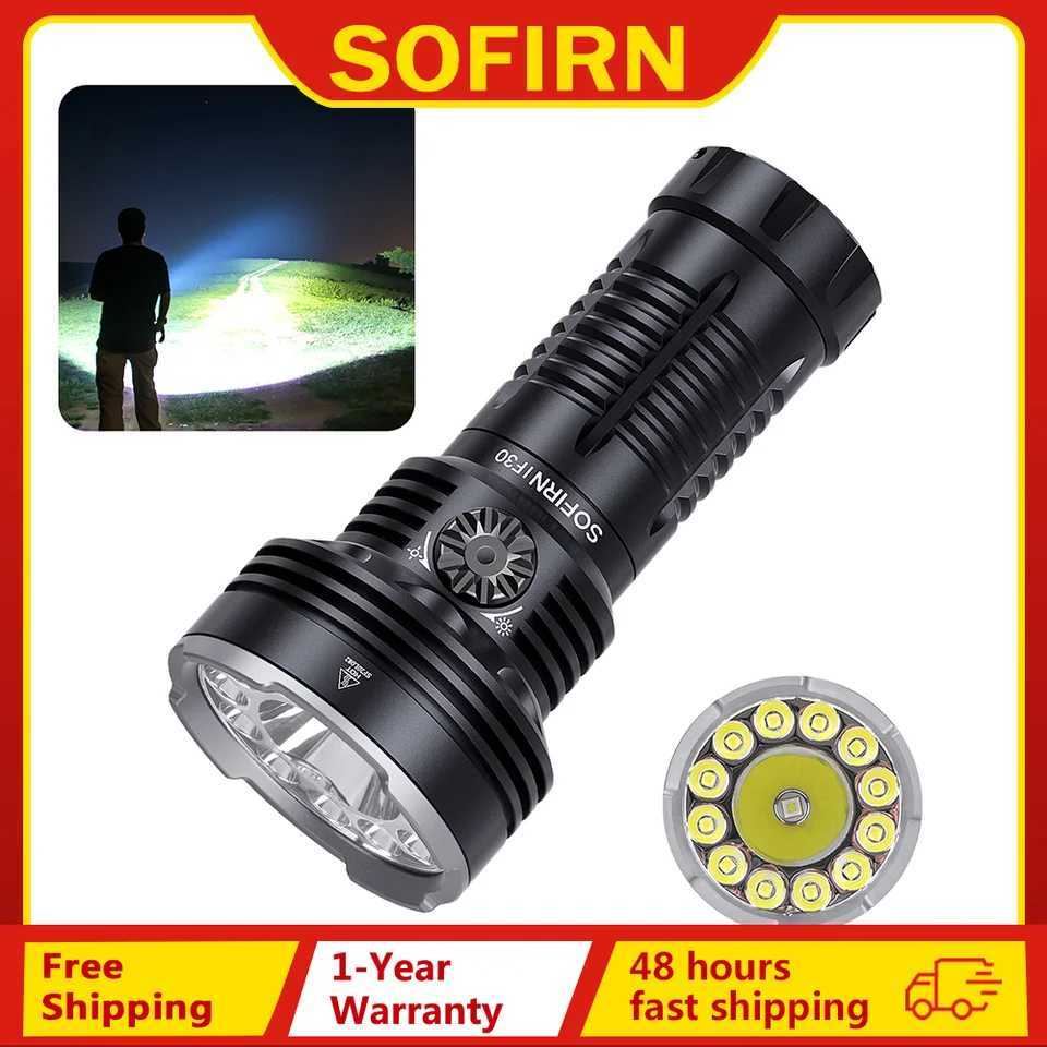 Sofirn IF30 LUMINUS SFT40 LED Flashlight Powerful 12000lm 32650 Battery Lanterna USB C Rechargeable Torch Outdoor Camping Light C250915