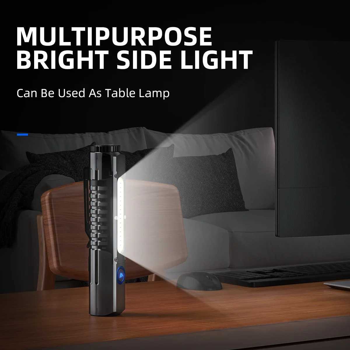 SQ03 Aluminum Alloy Waterproof Rechargeable Flashlight for Camping and Outdoor with Super Bright Magnet Handheld LEDHigh Lumens C250915