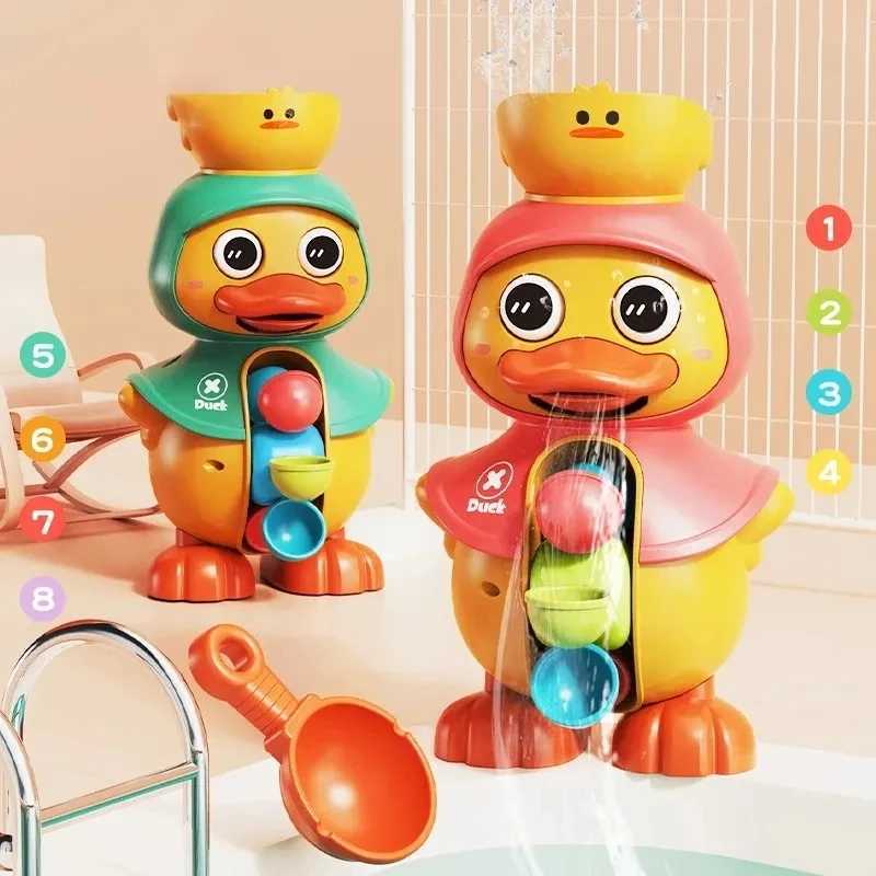 Kids Shower Bath Toys Cute Duck Bathtub Toys for Toddlers 14 Years Old with Rotating Water Wheels Bathroom Power Suction Water C250915