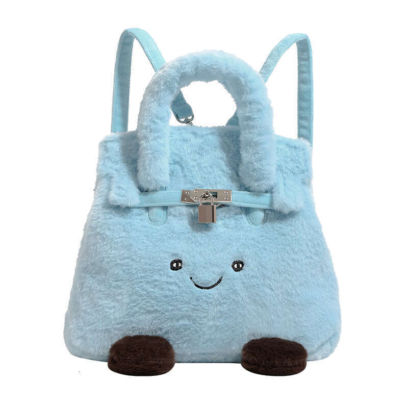 Large Style Soft Sherpa Fabric Purse with Multiple Carrying Options