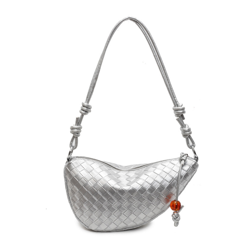 Luxury Brand Designer Bag New Niche Water Bottle Crescent Handheld Underarm Bag Solid Color Woven Single Shoulder Dumpling Bag Fashion Versatile Cross